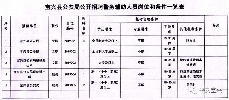 宝兴县公安局最新招聘详解公告